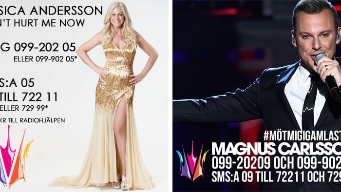 Jessica Andersson och Magnus Carlsson